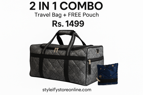 Premium Travel Bag with FREE Multipurpose Pouch - 2 in 1 Combo Rs. 1499 - styleifystoreonline.com
