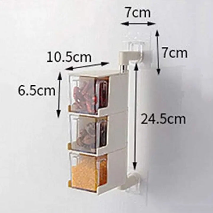 3 Layers Sticking Rotary Seasoning Kitchen Organizer