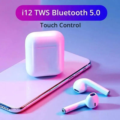 I12 TWS Bluetooth 5.0 Earbuds | Touch Control & Charging
