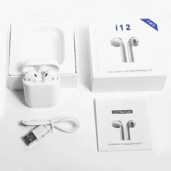 I12 Tws Earbudstouch Control Earphones Headsets With Mic In-ear Stereo Earbuds | Mini Headphones Wireless Bluetooth 5.0