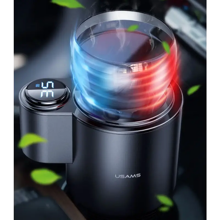 USAMS US-ZB160 Digital Display Smart Car Heating & Cooling Cup – Advanced Car Accessory for Temperature Control